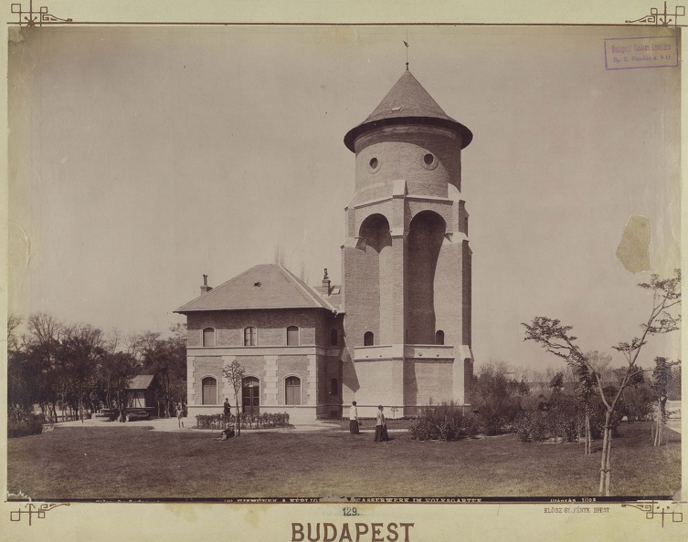 "Népligeti vízmű. A felvétel 1890 után készült." A kép forrását kérjük így adja meg: Fortepan / Budapest Főváros Levéltára. Levéltári jelzet: HU.BFL.XV.19.d.1.07.130